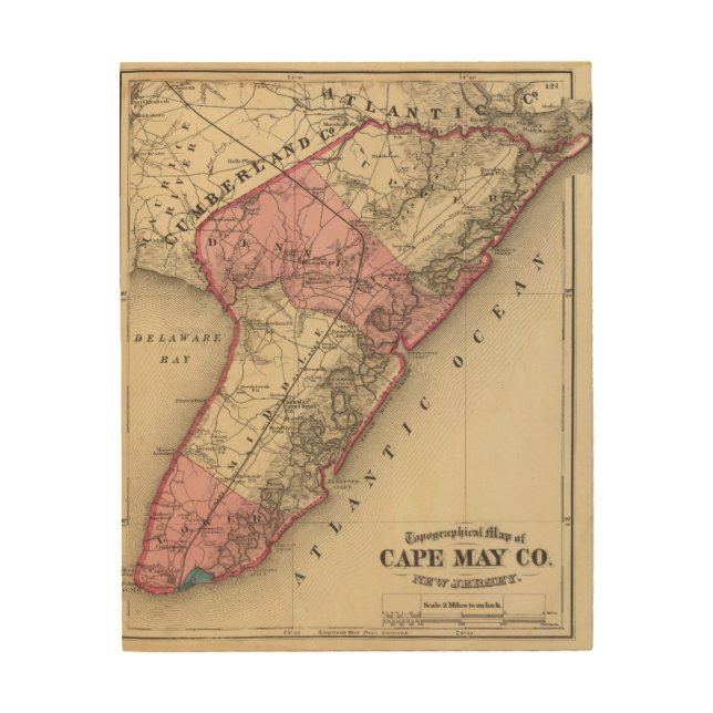 Cape May County, NJ Wood Wall Decor (Front)