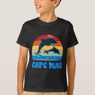 Cape May Dolphins Retro Colors New Jersey Beach T-Shirt