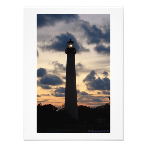 Cape May Lighthouse at Sunset Photo Print