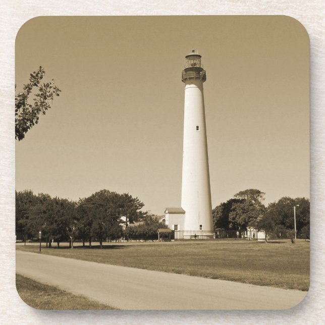Cape May Lighthouse Beverage Coaster (Front)