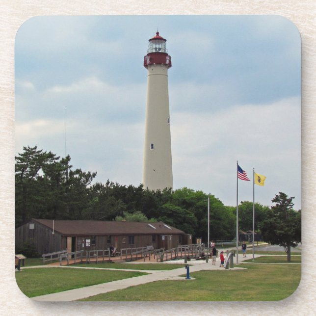 Cape May Lighthouse Beverage Coaster (Front)