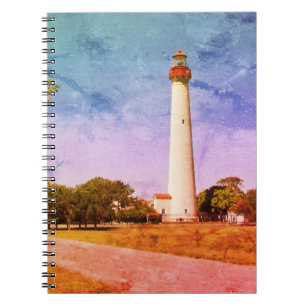 Cape May Lighthouse Canvas Print Notebook