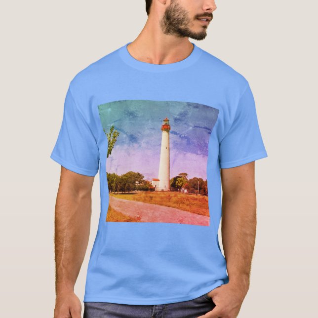 Cape May Lighthouse Canvas Print T-Shirt (Front)