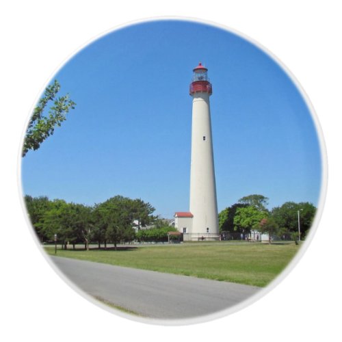 Cape May Lighthouse Ceramic Knob