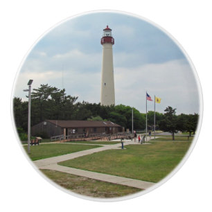 Cape May Lighthouse Ceramic Knob
