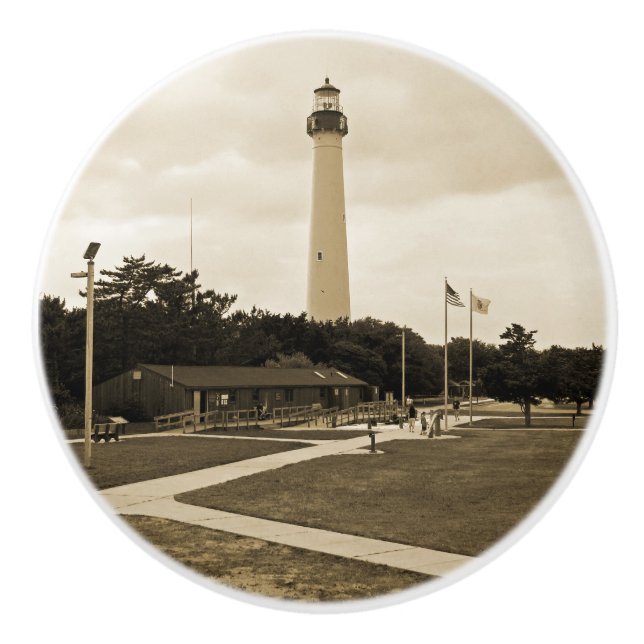 Cape May Lighthouse Ceramic Knob (Front)
