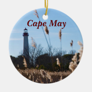 Cape May lighthouse Ceramic Ornament