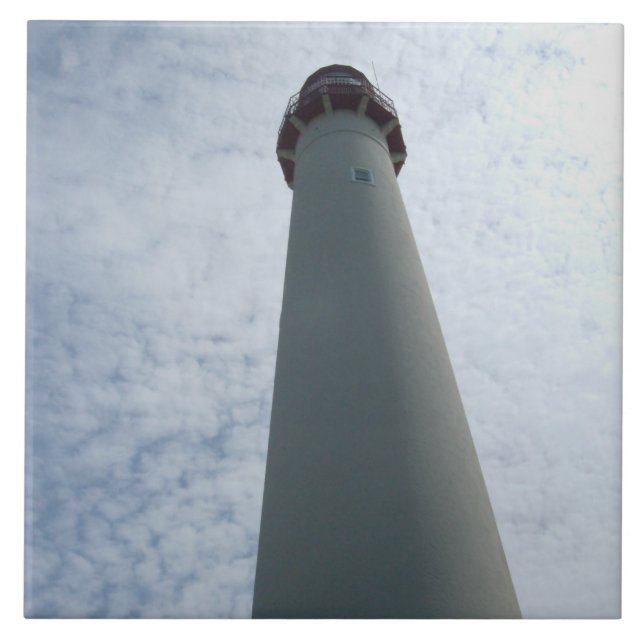Cape May Lighthouse Ceramic Tile (Front)