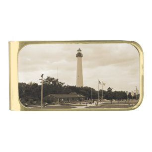 Cape May Lighthouse Gold Finish Money Clip