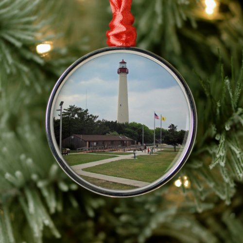 Cape May Lighthouse Metal Ornament