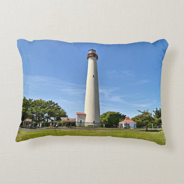 Cape May Lighthouse, New Jersey Accent Pillow (Back)