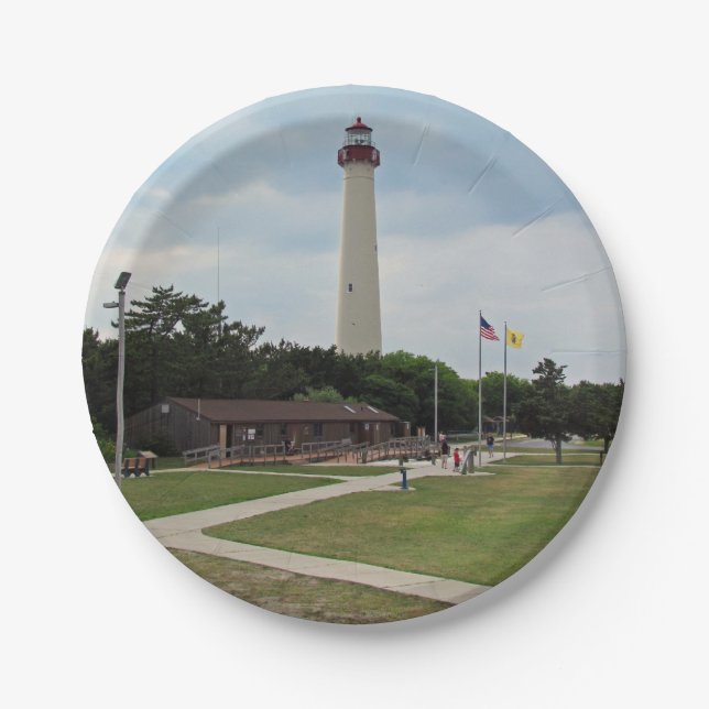 Cape May Lighthouse Paper Plates (Front)