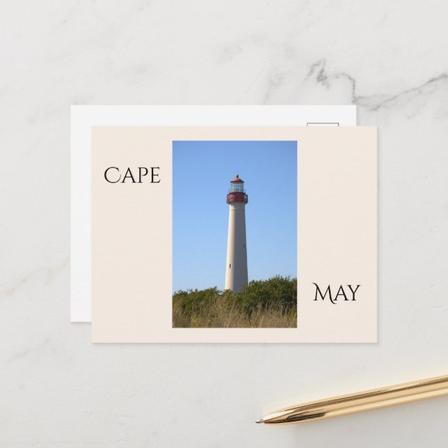 Cape May Lighthouse Postcard (Front/Back In Situ)