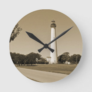 Cape May Lighthouse Round Clock