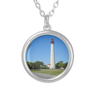 Cape May Lighthouse Silver Plated Necklace