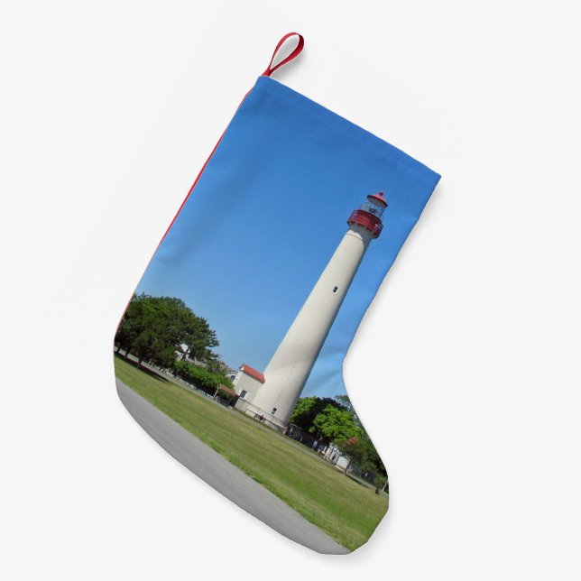 Cape May Lighthouse Small Christmas Stocking (Front (Hanging))
