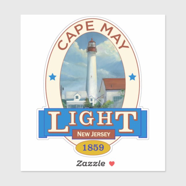 Cape May Lighthouse Sticker (Sheet)