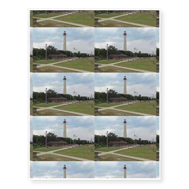 Cape May Lighthouse Temporary Tattoos (Front)