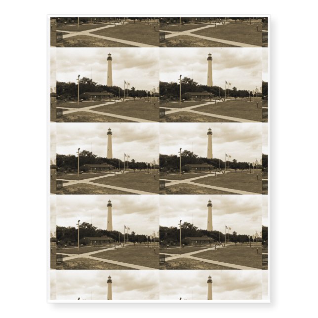 Cape May Lighthouse Temporary Tattoos (Front)