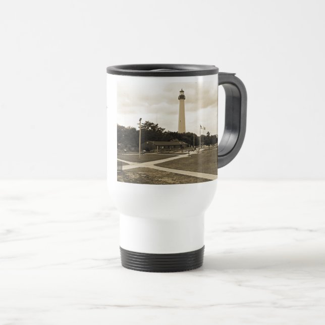 Cape May Lighthouse Travel Mug (Front Right)