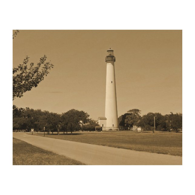 Cape May Lighthouse Wood Wall Art (Front)