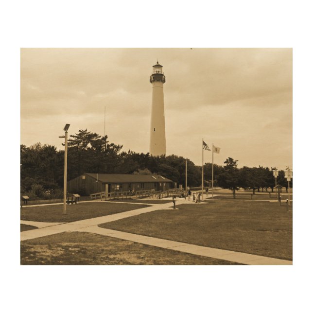 Cape May Lighthouse Wood Wall Decor (Front)