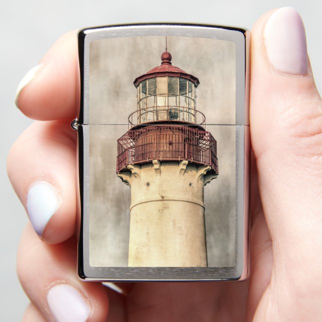 Cape May Lighthouse Zippo Lighter (In Hand)