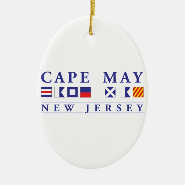 Cape May New Jersey Ceramic Ornament (Front)