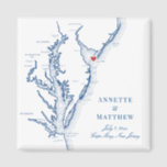 Cape May New Jersey Destination Wedding Favor Magnet<br><div class="desc">Quick and Easy ordering! These Cape May, New Jersey map magnets make great New Jersey beach wedding favors to include in your Cape May destination wedding welcome bags. Move the heart by clicking "Edit Using design tool" under "Personalize". Featuring a map of Chesapeake Bay with Artwork by Coastal Map Designs...</div>