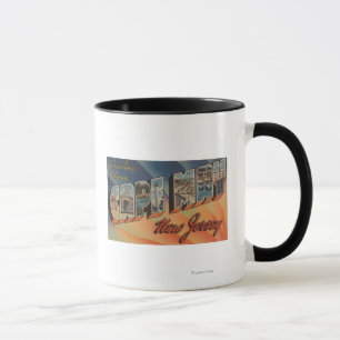 Cape May, New Jersey - Large Letter Scenes Mug