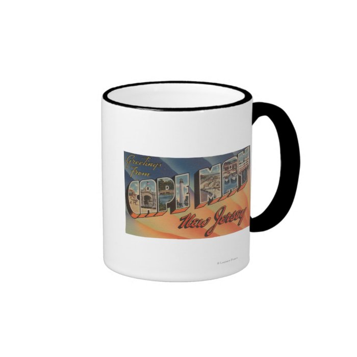 Cape May, New Jersey   Large Letter Scenes Mugs