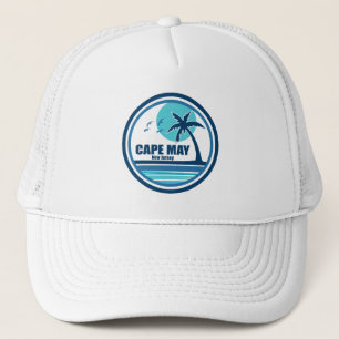 Cape May New Jersey Palm Tree Birds Trucker Hat