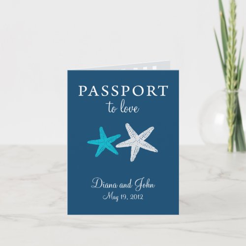 Cape May New Jersey Passport Wedding Invitation