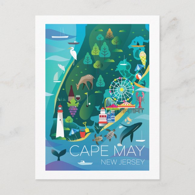 Cape May, New Jersey Postcard (Front)