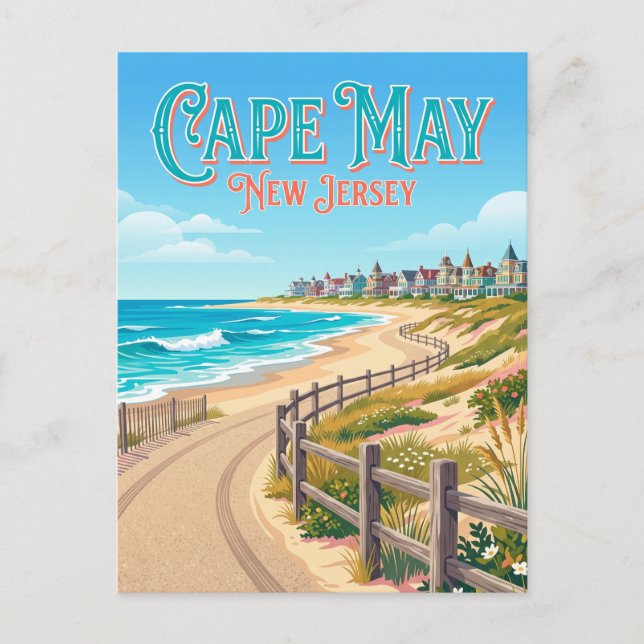 Cape May New Jersey Postcard (Front)