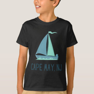 Cape May New Jersey Sailing Sailboat Beach T-Shirt
