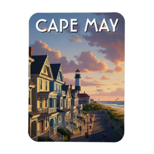 Cape May New Jersey Travel Postcard Magnet