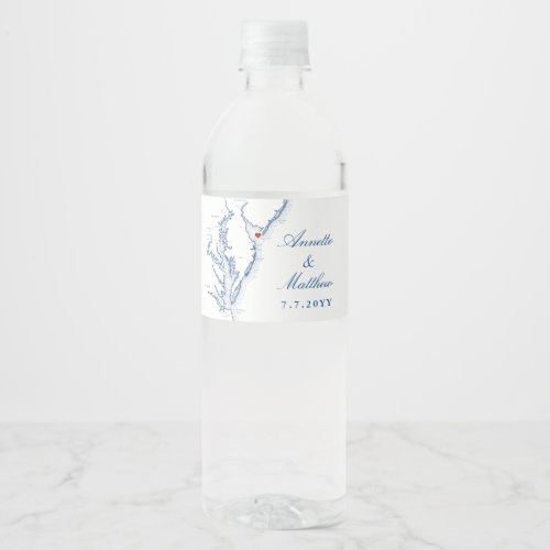 Cape May New Jersey Wedding  Water Bottle Label