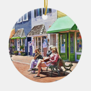 Cape May NJ - A Pleasant Afternoon at the Mall Ceramic Ornament