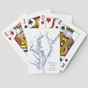 Cape May NJ Destination Wedding Favor Poker Cards