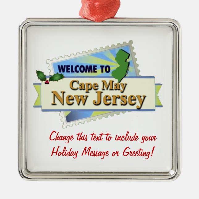 Cape May NJ Metal Ornament (Front)
