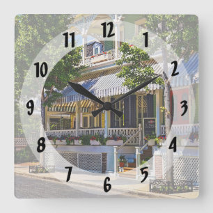 Cape May NJ – Restaurant on Jackson Street Square Wall Clock