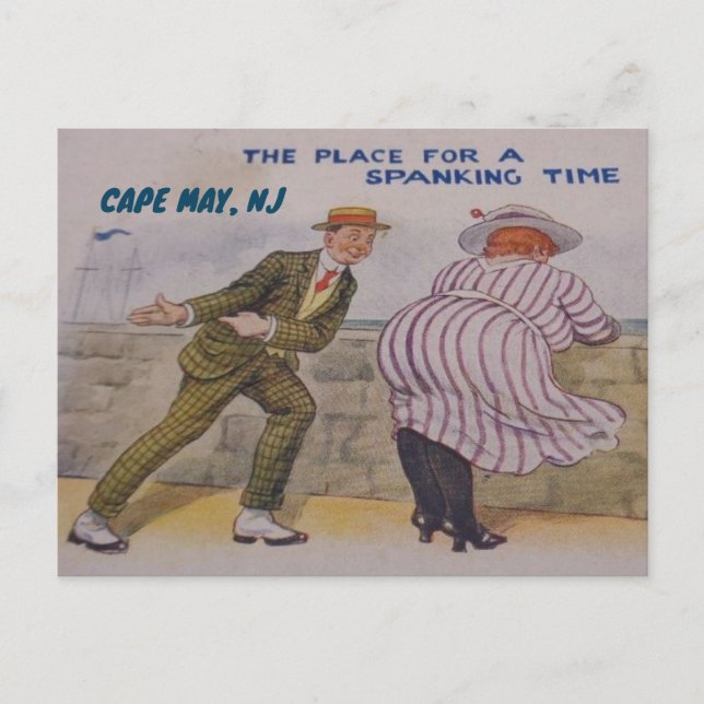 CAPE MAY, NJ VINTAGE SPANKING POSTCARDS (Front)