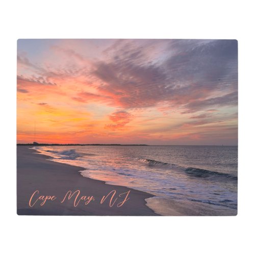 Cape May Pink Sunrise Metal Print