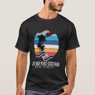 Cape May Point State Park New Jersey Beach Surfing T-Shirt