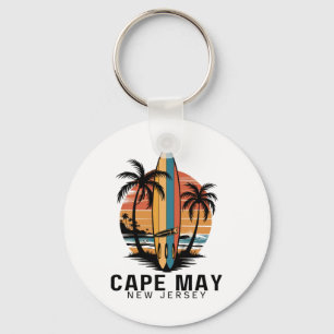 Cape May Point State Park New Jersey Surfing Surfe Keychain