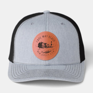 Cape May Retro Vignette Leather Patch Hat