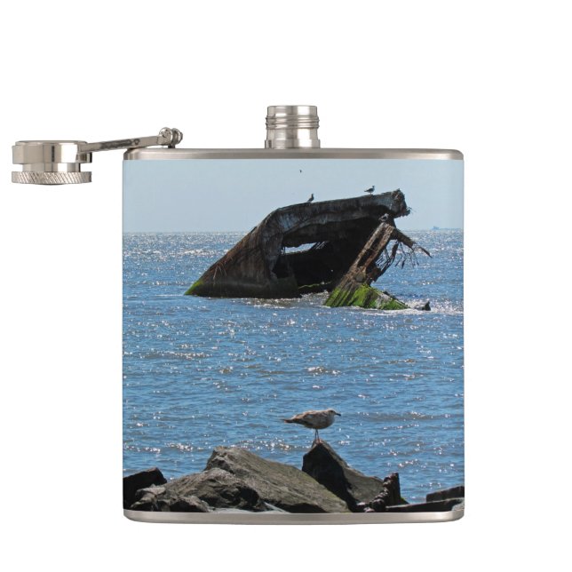 Cape May Shipwreck Flask (Opened)