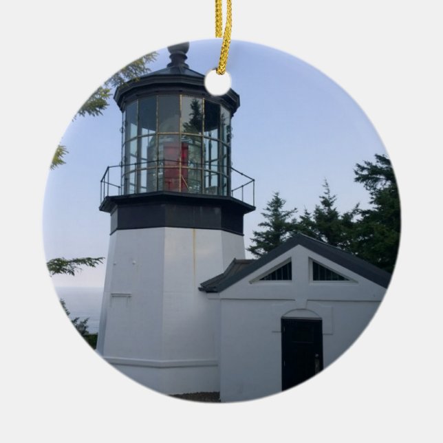 Cape Meares Lighthouse, OR Ceramic Ornament (Front)