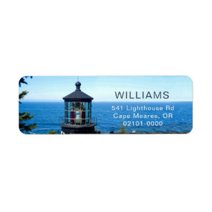 Cape Meares Lighthouse Return Address Label